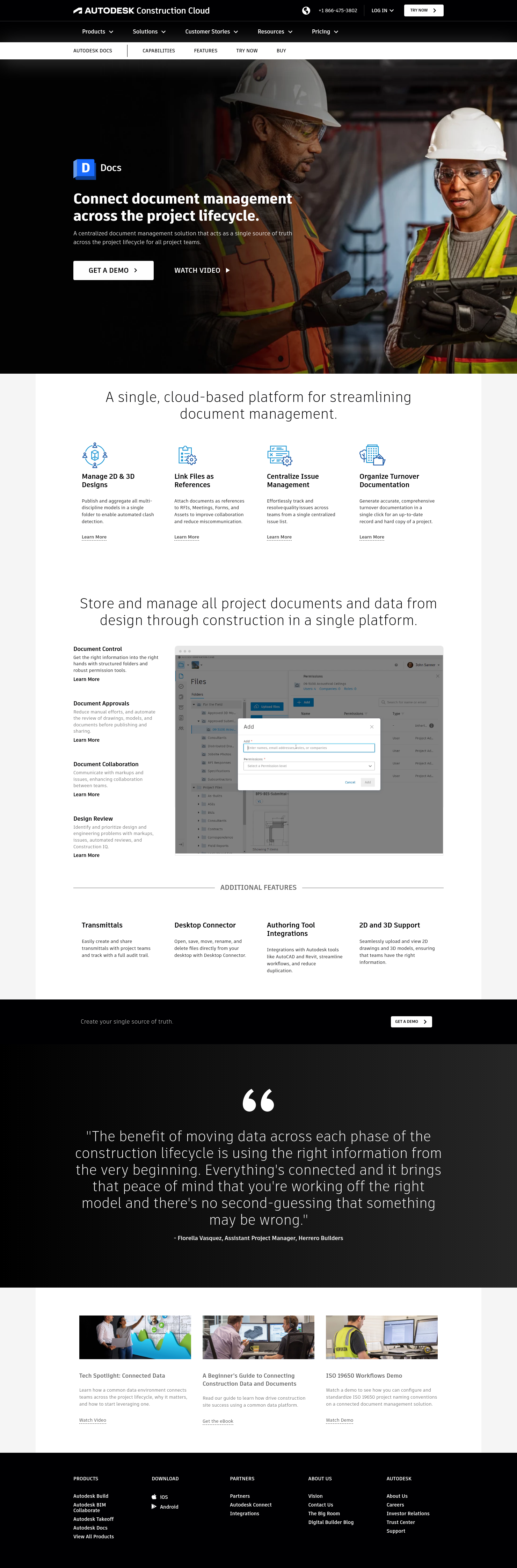 Autodesk Docs Construction Document Management Software